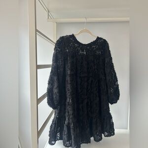 Icone Simons Black Sheer Lace dress